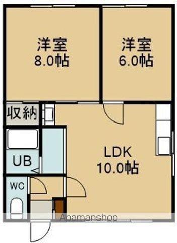 ラ・クール日吉(2LDK/2階)の間取り写真
