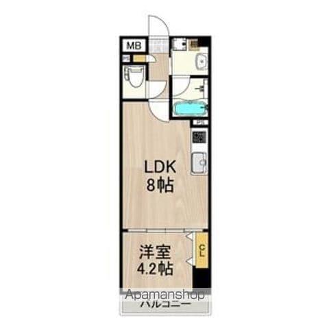 インプルーブ天六(1LDK/6階)の間取り写真