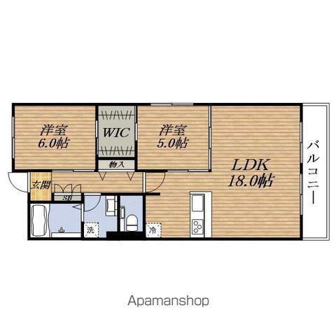 ブルージュ(2LDK/5階)の間取り写真