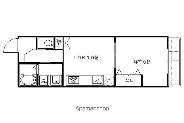 アルファルド(1LDK/3階)の間取り写真