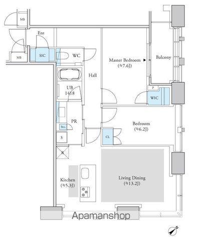 Dマークス西新宿タワー(2LDK/27階)の間取り写真
