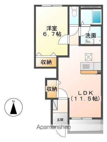 グランモンターニュ(1LDK/1階)の間取り写真