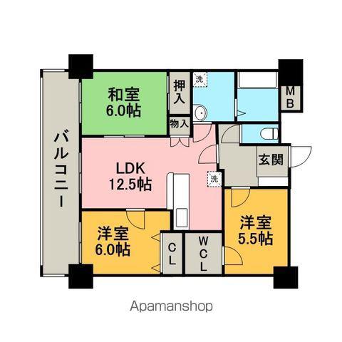 ピアザ 橘(3LDK/2階)の間取り写真