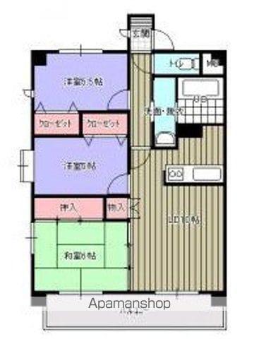 プルーリオン本町(3LDK/6階)の間取り写真
