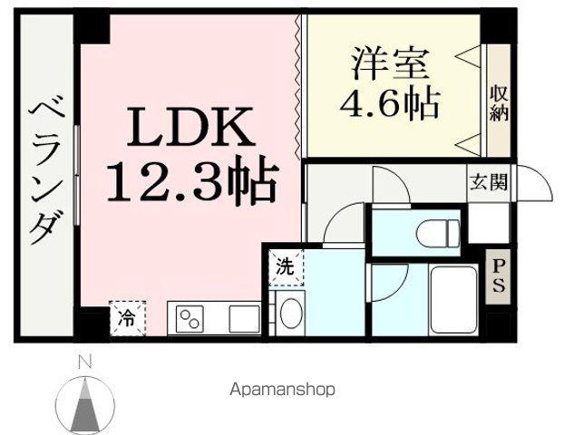 DYLAN(1LDK/3階)の間取り写真