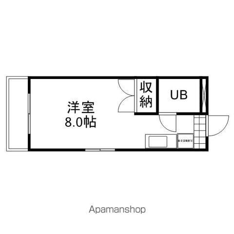 エトワール京町(1K/2階)の間取り写真