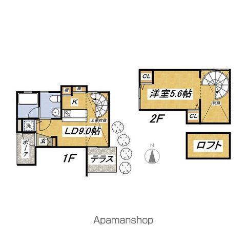 東京地下鉄有楽町線 氷川台駅 徒歩9分 2階建 築27年(1DK)の間取り写真
