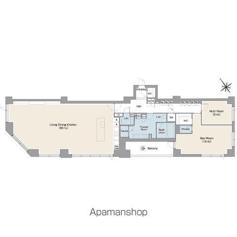 プレステージレジデンス白金台(2LDK/1階)の間取り写真