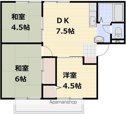 リバティハイツ(3DK/2階)の間取り写真