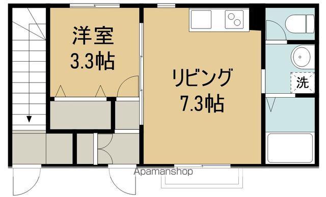 エスペランサⅠ(1DK/1階)の間取り写真