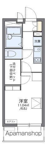 レオパレスモンサンミッシェル(1K/1階)の間取り写真