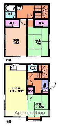 東北本線 一ノ関駅 バス乗車時間：13分 中条バス停で下車 徒歩2分 2階建 築31年(3LDK)の間取り写真