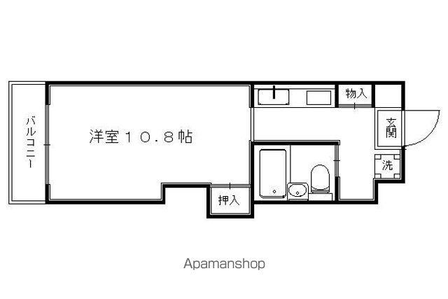 上賀茂葵之森町マンション(1K/4階)の間取り写真