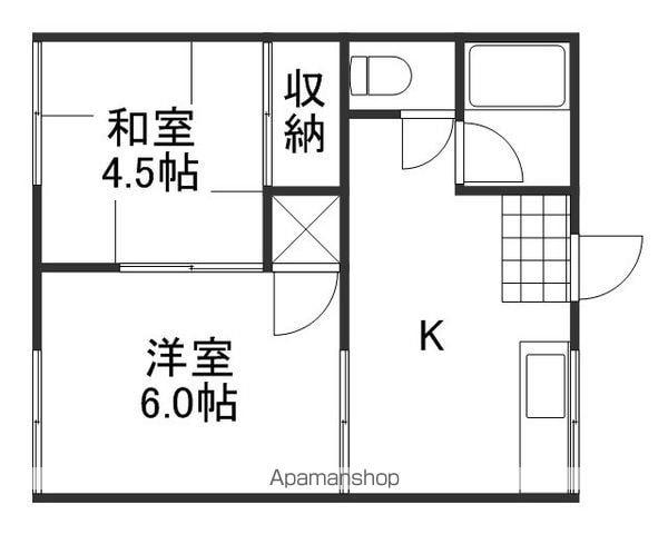 清水コーポA(2K/1階)の間取り写真