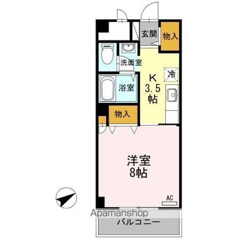 ファイン21(1K/2階)の間取り写真