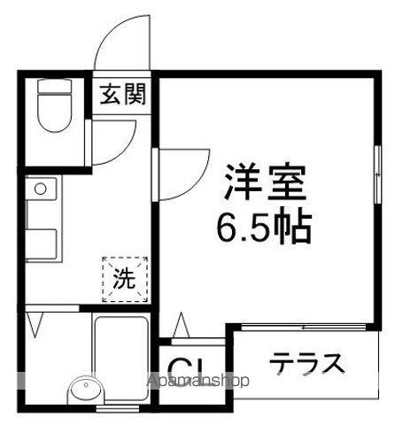 メゾン薬円台(1K/1階)の間取り写真