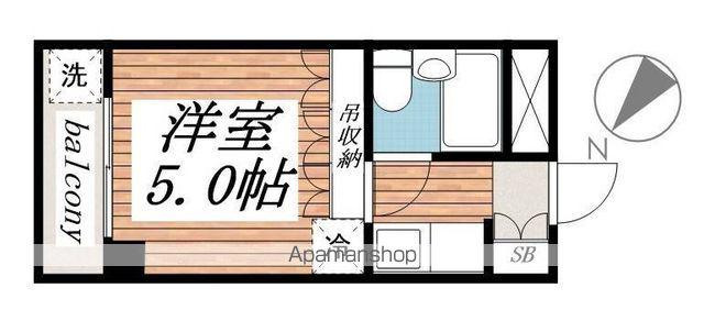 SIRIUS相之川(1K/2階)の間取り写真