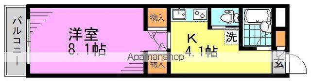 ガーデンヴィラ2(1K/1階)の間取り写真