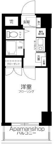 ソアール永福町(1K/6階)の間取り写真