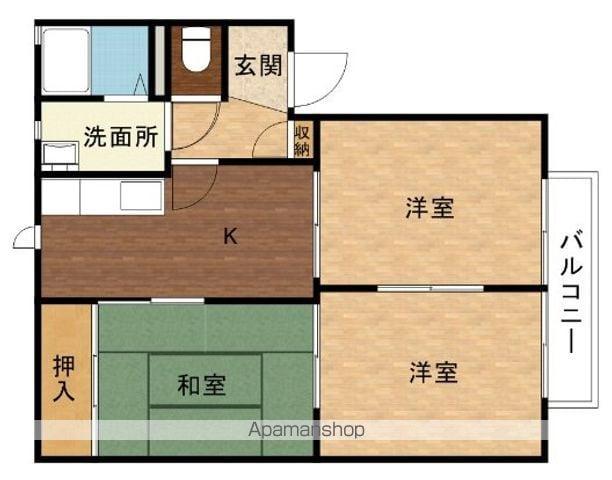 セントラルハイツ(3K/2階)の間取り写真