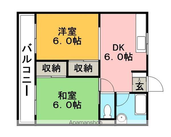 高木第1ビル(2DK/5階)の間取り写真