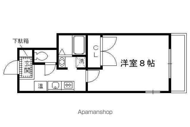 ラルゴ伏見(1K/3階)の間取り写真