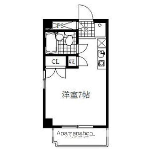 ハイツSS(ワンルーム/5階)の間取り写真