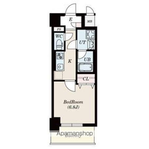 ル ディアマン(1K/5階)の間取り写真