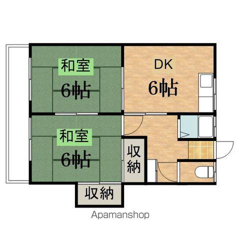 ハイツ阿川(2DK/2階)の間取り写真