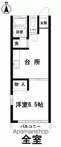 ラフォーレ山王(1DK/1階)の間取り写真