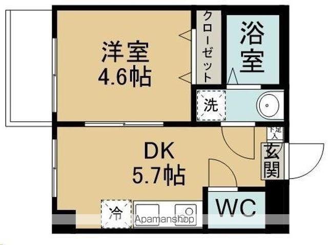 TERASU仙台(1DK/1階)の間取り写真