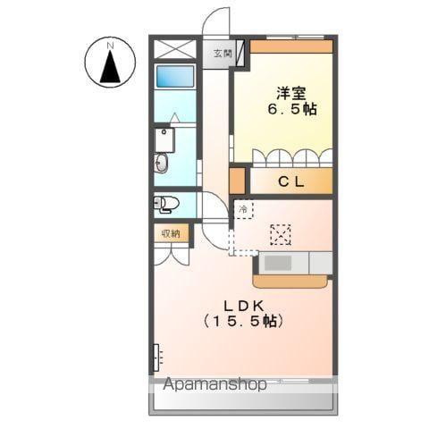 SUN GREEN M(1LDK/1階)の間取り写真