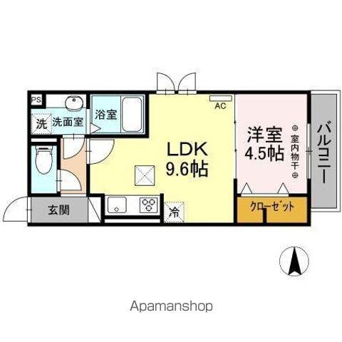 MAISON MINETTE(1LDK/1階)の間取り写真