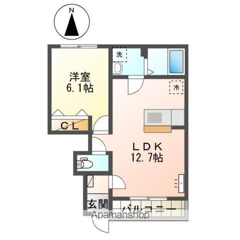 ボヌールメゾン(1LDK/1階)の間取り写真