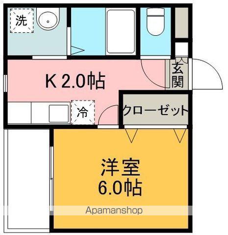 メゾン1008(1K/1階)の間取り写真