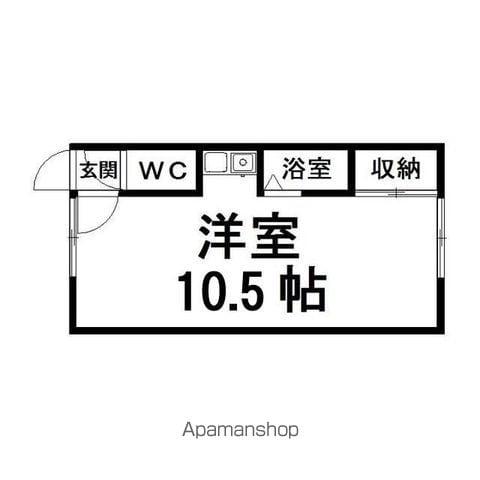 STEPーCASAⅠ(ワンルーム/1階)の間取り写真