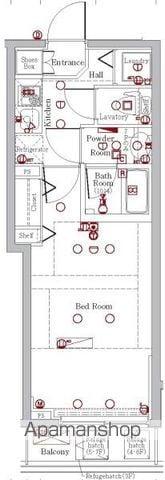 ブレシア日本橋蛎殻町(1K/5階)の間取り写真