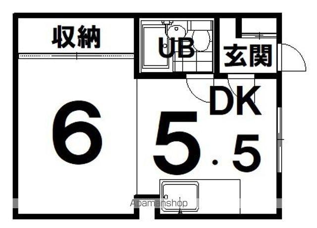 親和ハイツ(1DK/1階)の間取り写真