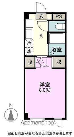 ヒューマンライフギブ&ギブB(1K/1階)の間取り写真