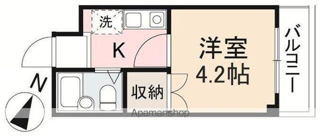 アーバンライフ塩上(1K/2階)の間取り写真