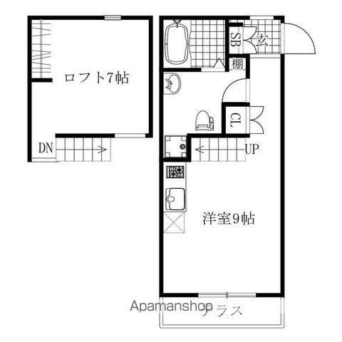 LE COCON本星崎町2(ワンルーム/1階)の間取り写真