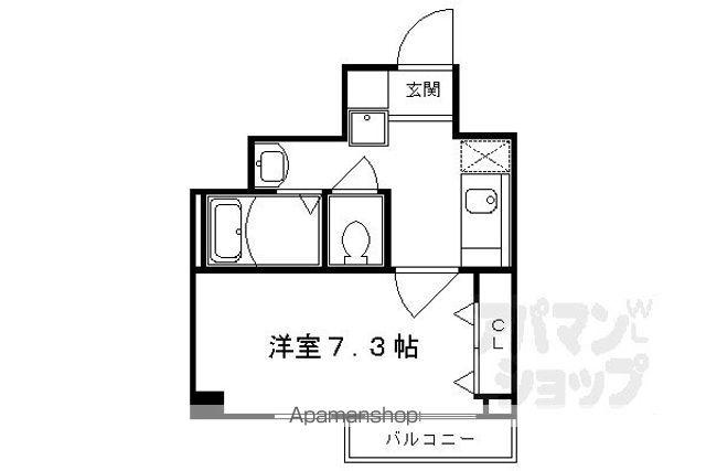 アスヴェル京都市役所前(1K/8階)の間取り写真