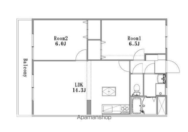 ひかりMY(2LDK/1階)の間取り写真