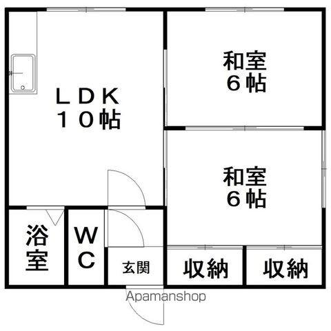 マンションヨシムラ(2LDK/2階)の間取り写真
