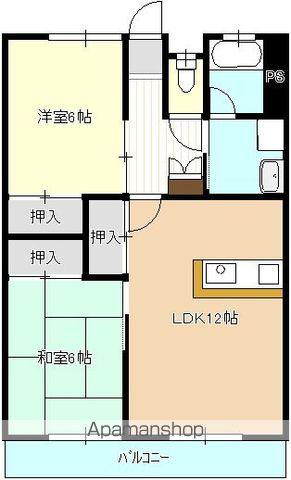 アスリートKⅡ(2LDK/2階)の間取り写真