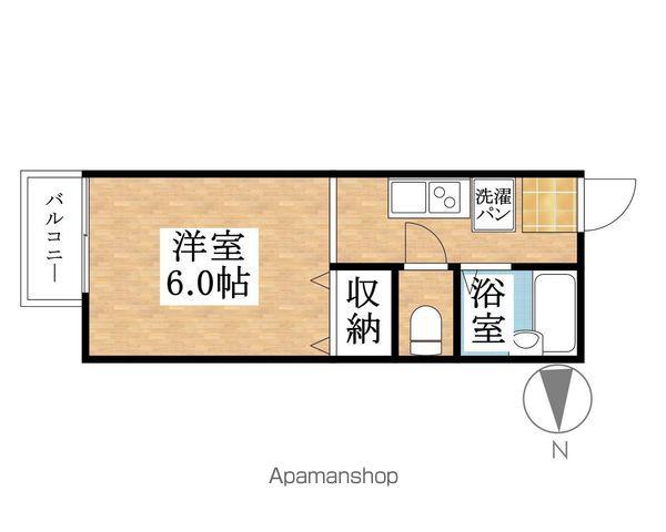 エイト名塚(1K/2階)の間取り写真