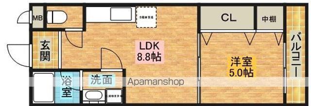 コリーヌ池上(1LDK/2階)の間取り写真