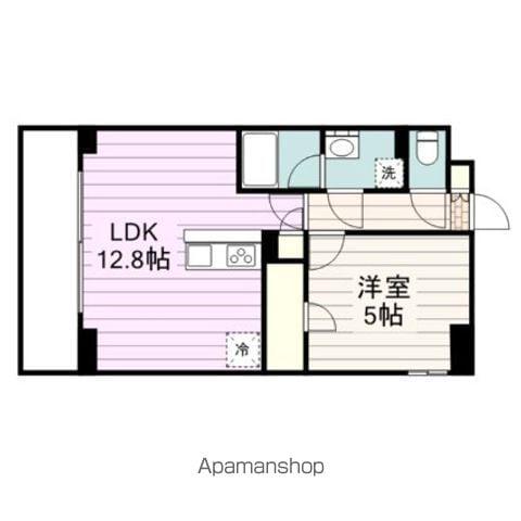 アスール菊川(1LDK/1階)の間取り写真