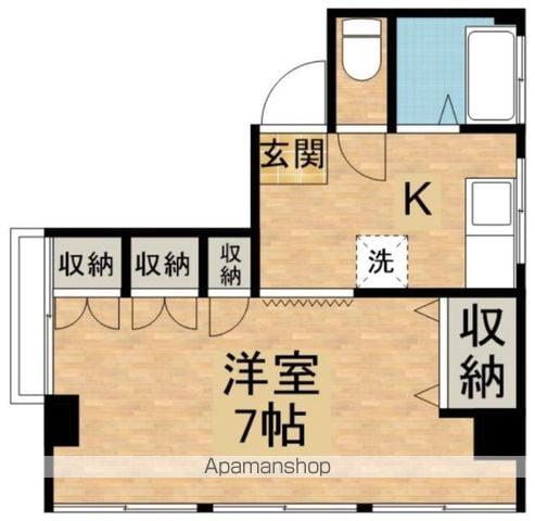 會田ビル(1K/4階)の間取り写真
