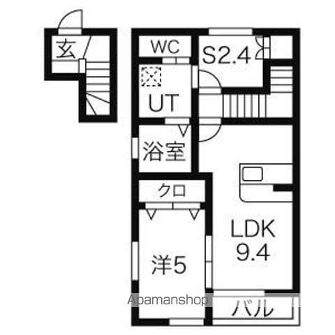 ルシオール(1SLDK/2階)の間取り写真